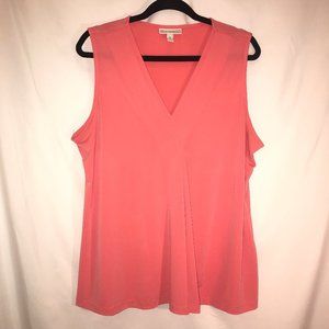 Dana Buchman Coral Sleeveless Top Sz XL